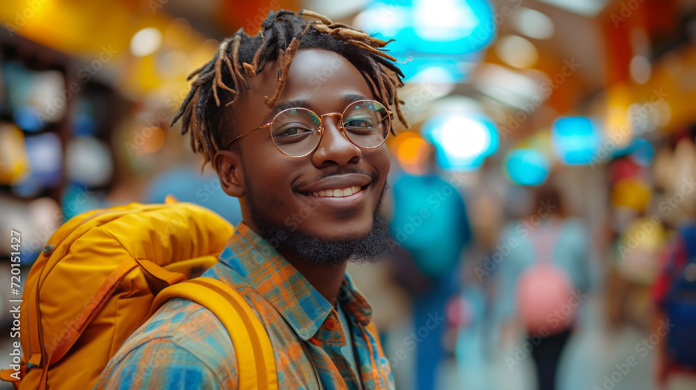 dark skinned man with passport. travel ticket and documents for immigration, generative ai dark skinned man with passport. travel ticket and documents for immigration, generative ai
