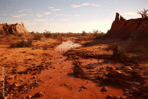 Red soil texture or background.