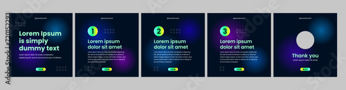set of carousel or microblog templates for social media posts