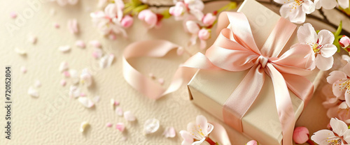 Spring gift box concept. Valentine or Mother s Day celebration