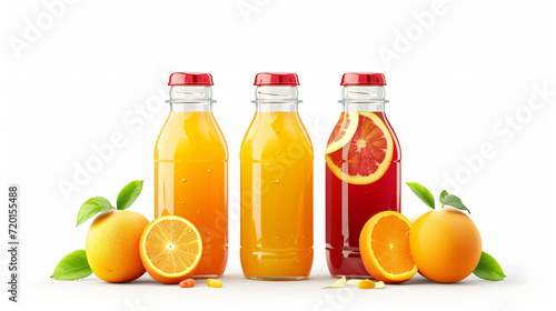 Fruit juice packaging realistic composition