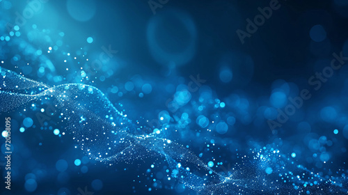 Bacteria virus with rich surface details on blue background, technology medical concept illustration 3D rendering