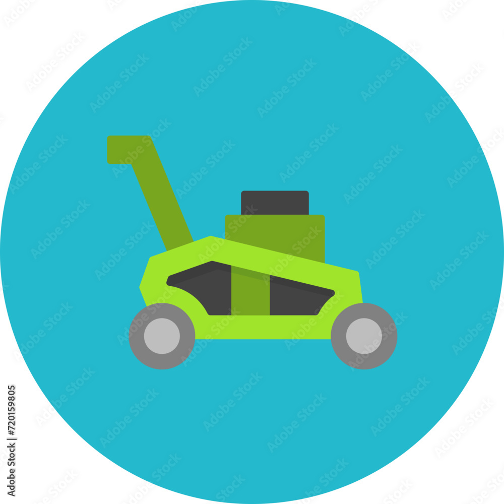 Lawn Mower icon vector image. Can be used for Home Improvements.
