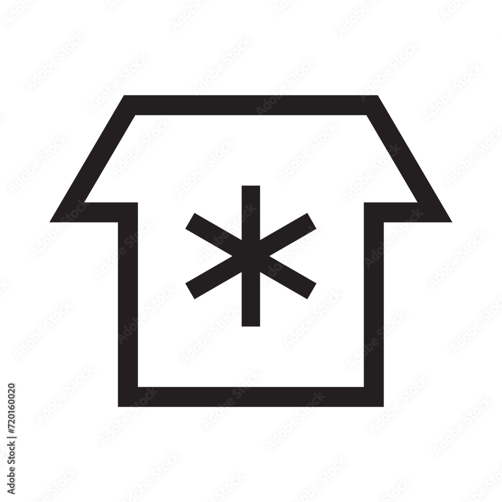 Fototapeta premium air conditioning icon. house cooling system icon. line vector icon on white background. high quality design element. editable linear style stroke. vector icon. AI, EPS, PNG, JPG