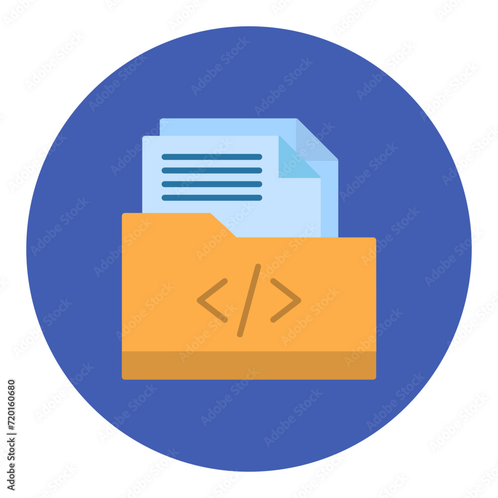 Coding Folder icon vector image. Can be used for Coding and Development. Coding Folder icon vector image. Can be used for Coding and Development.