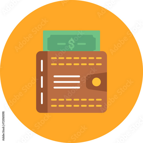 Money in Wallet icon vector image. Can be used for Business & Economy.