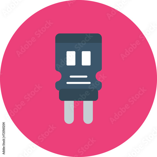 Capacitor icon vector image. Can be used for School.