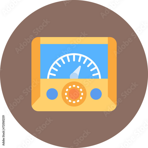 Ammeter icon vector image. Can be used for School.