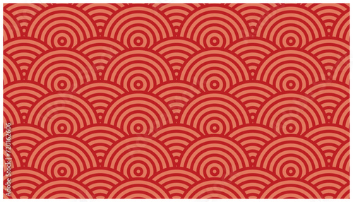 Seamless pattern of red circles on a red background. Vector illustration. elemental abstract background with soft red and pink colors