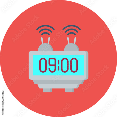 Smart Clock icon vector image. Can be used for Internet of Things.