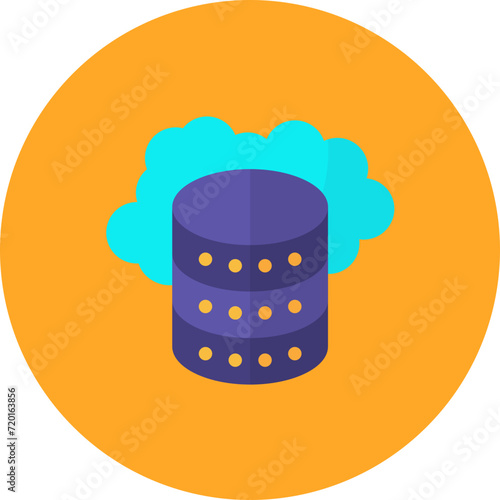 Cloud Storage icon vector image. Can be used for Artificial Intelligence.