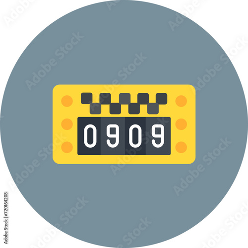 Taxi Meter icon vector image. Can be used for Taxi Service.