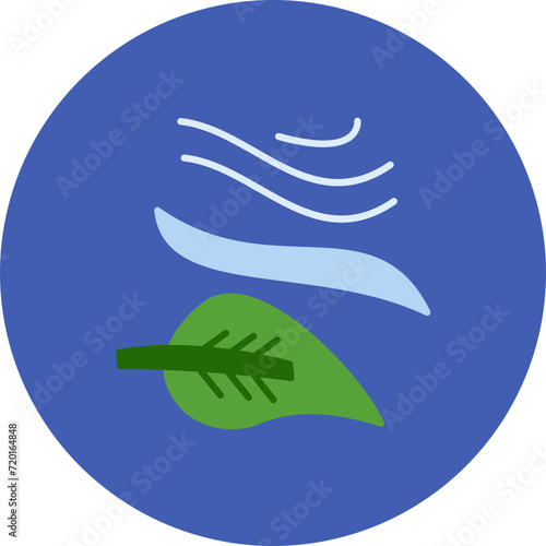Leaf Fluttering in Wind icon vector image. Can be used for Seasonal.
