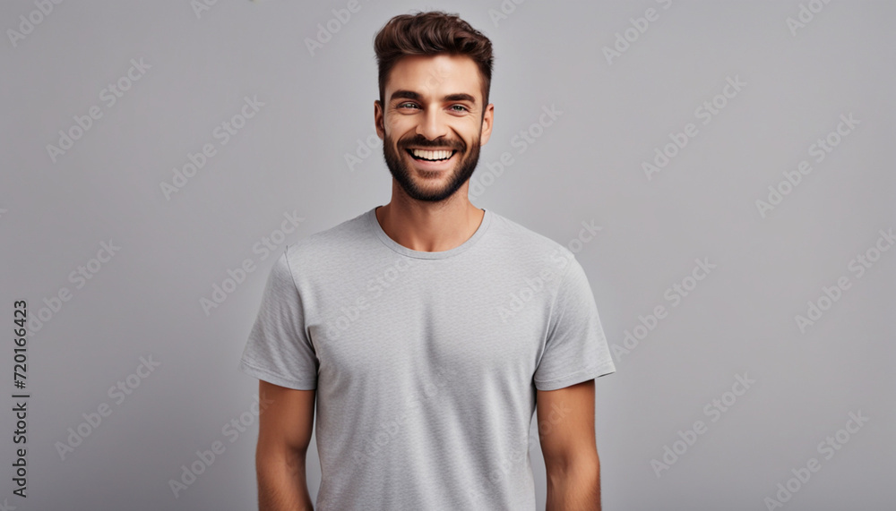 Portrait сheerful guy smiling to camera Portrait сheerful guy smiling to camera