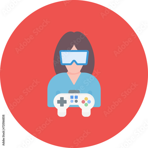 Virtual Reality icon vector image. Can be used for Virtual Reality.