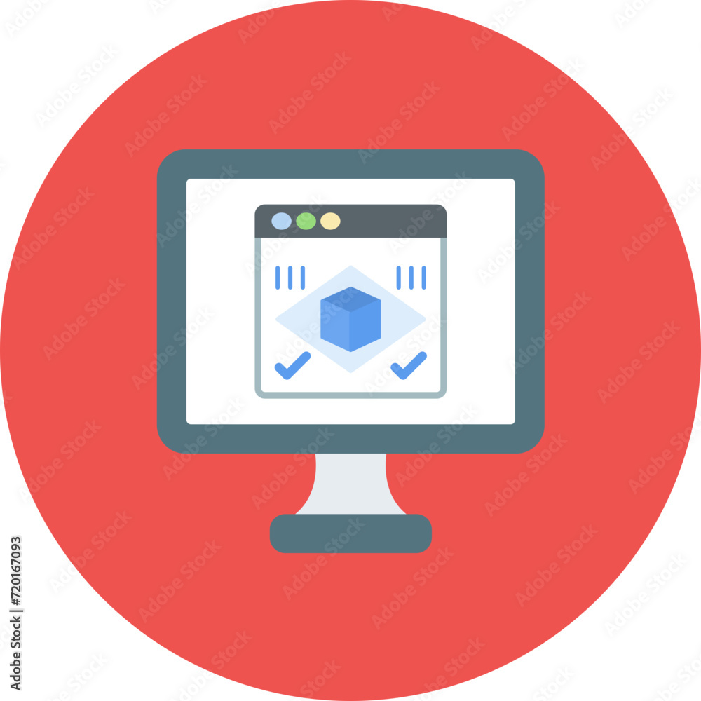 Rendering icon vector image. Can be used for Virtual Reality. Rendering icon vector image. Can be used for Virtual Reality.