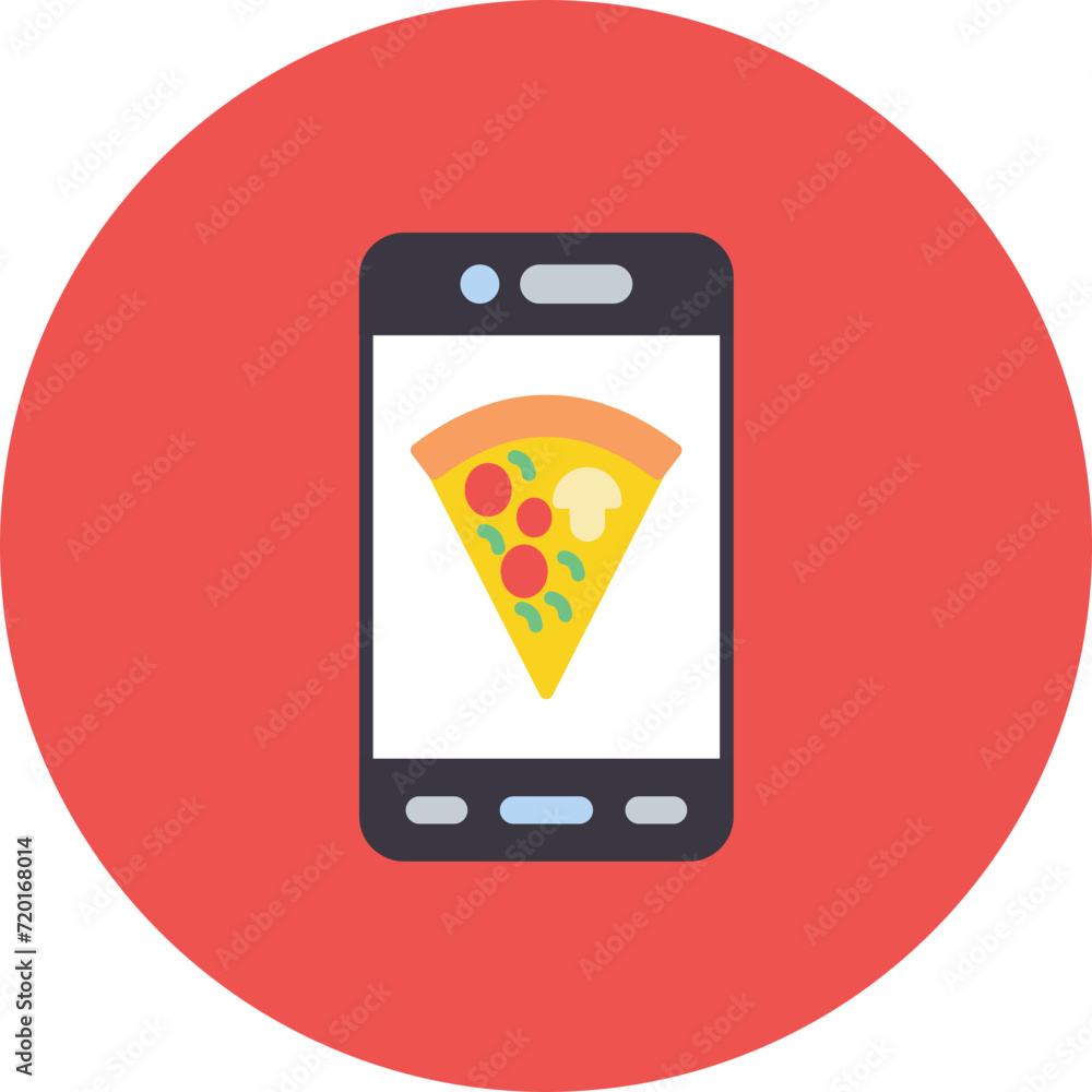 Mobile Food icon vector image. Can be used for Mobile Apps. Mobile Food icon vector image. Can be used for Mobile Apps.