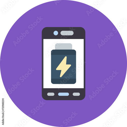 Mobile Battery icon vector image. Can be used for Mobile Apps.