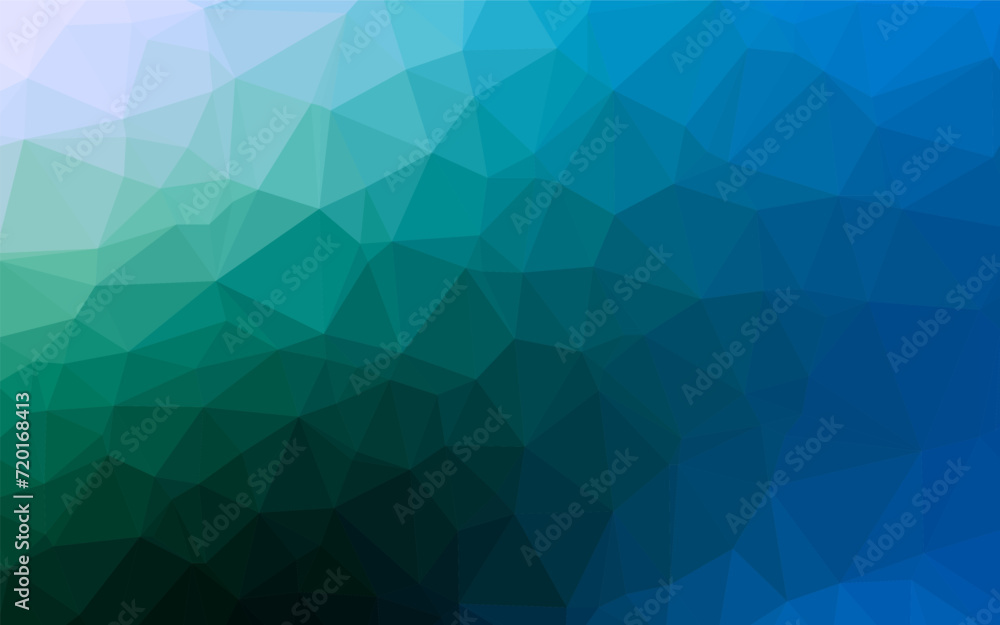 Light Blue, Green vector triangle mosaic cover. Colorful abstract illustration with gradient. Textured pattern for background.
