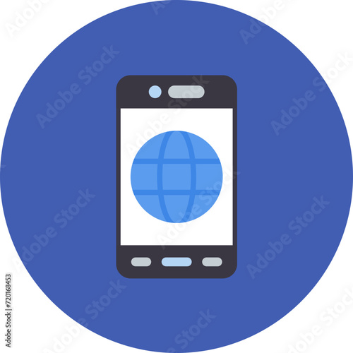 Mobile Web icon vector image. Can be used for Mobile Apps.