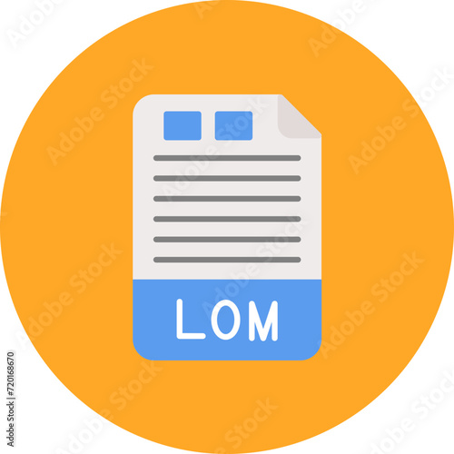 LOM icon vector image. Can be used for File Formats.