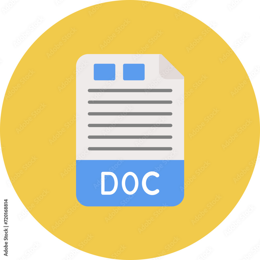DOC icon vector image. Can be used for File Formats. DOC icon vector image. Can be used for File Formats.