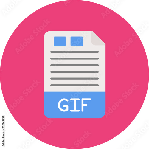 GIF icon vector image. Can be used for File Formats.