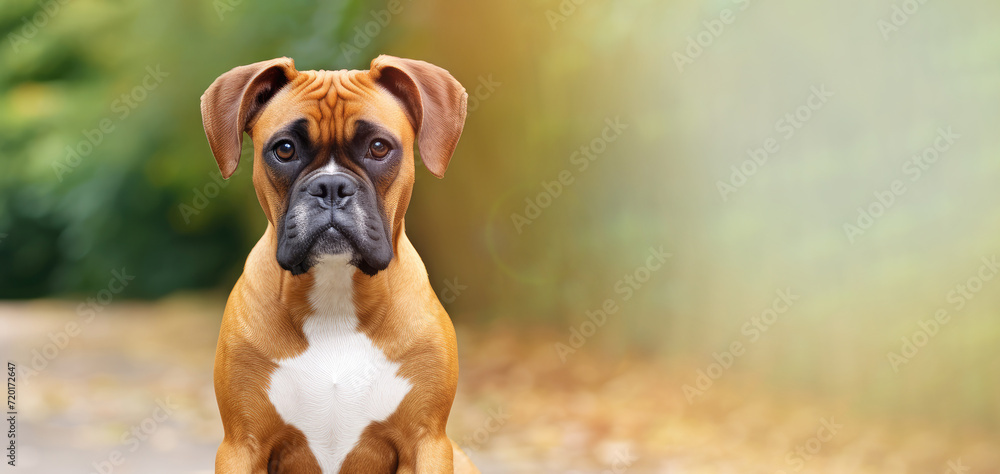 Poised and Proud: A Boxer Dog's Portrait of Elegance and Strength - Generative AI