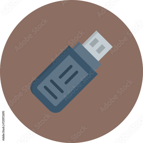 USB icon vector image. Can be used for Cloud Computing.