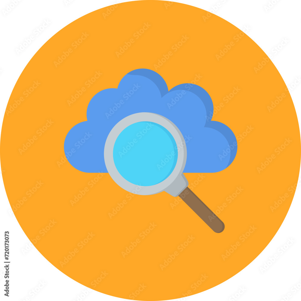 Cloud Search icon vector image. Can be used for Cloud Computing. Cloud Search icon vector image. Can be used for Cloud Computing.