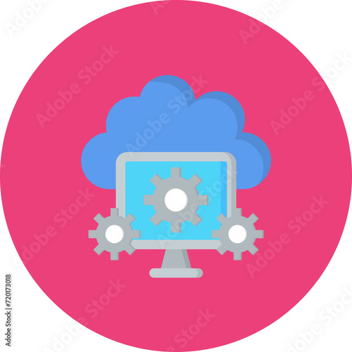 Cloud Computing icon vector image. Can be used for Cloud Computing.