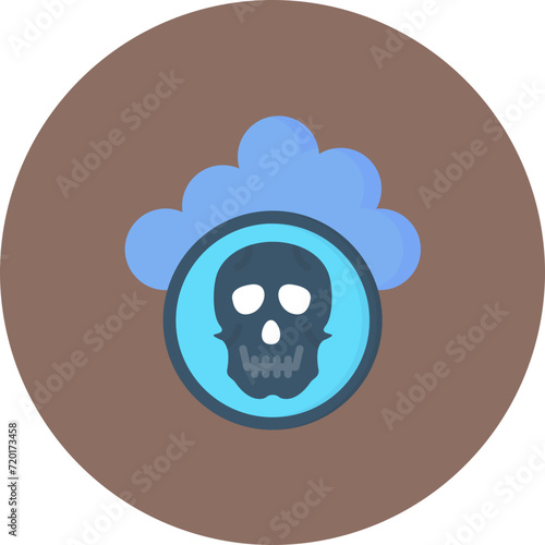 Infected Cloud icon vector image. Can be used for Security.