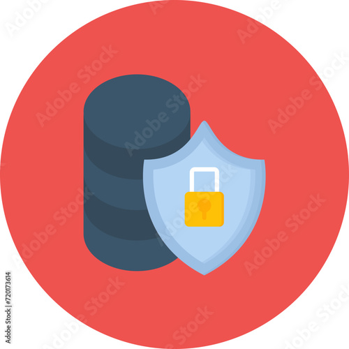 Database Security icon vector image. Can be used for Security.