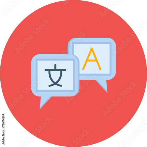 Language Course icon vector image. Can be used for Online Education.