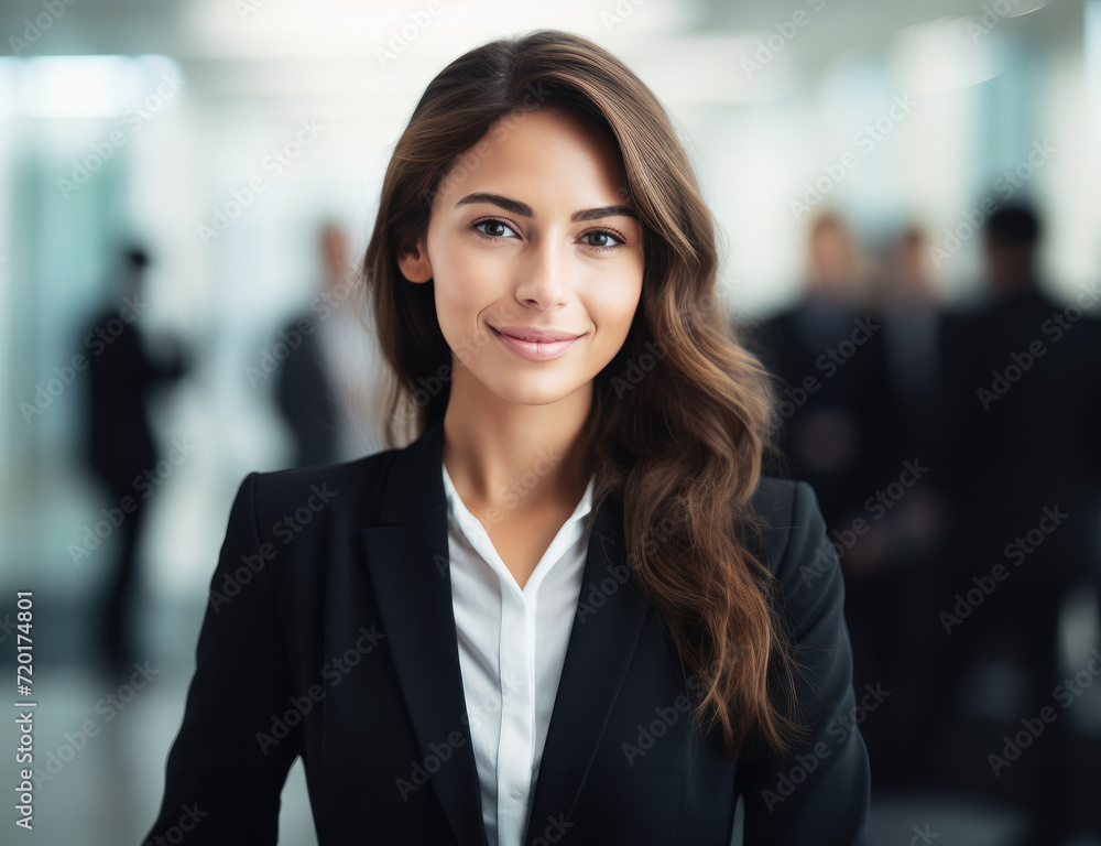 leader businessman in suit in with blured team people in office, successful teamwork leader businessman in suit in with blured team people in office, successful teamwork