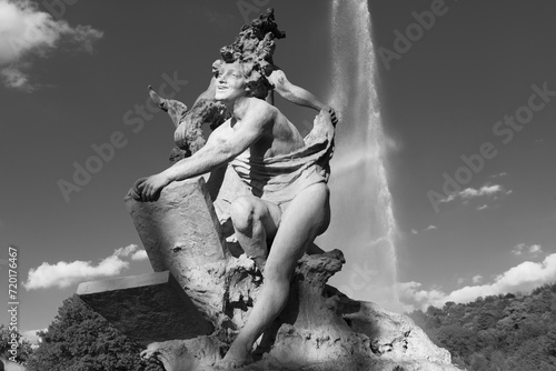 Una statua della fontana dei dodici mesi di Torino nel parco del Valentino. photo