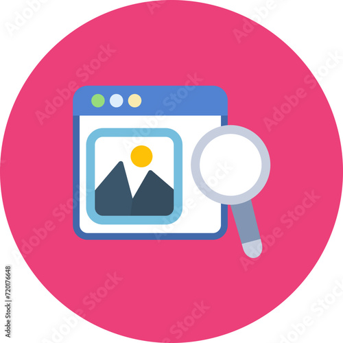 Image Search icon vector image. Can be used for Online Marketing.