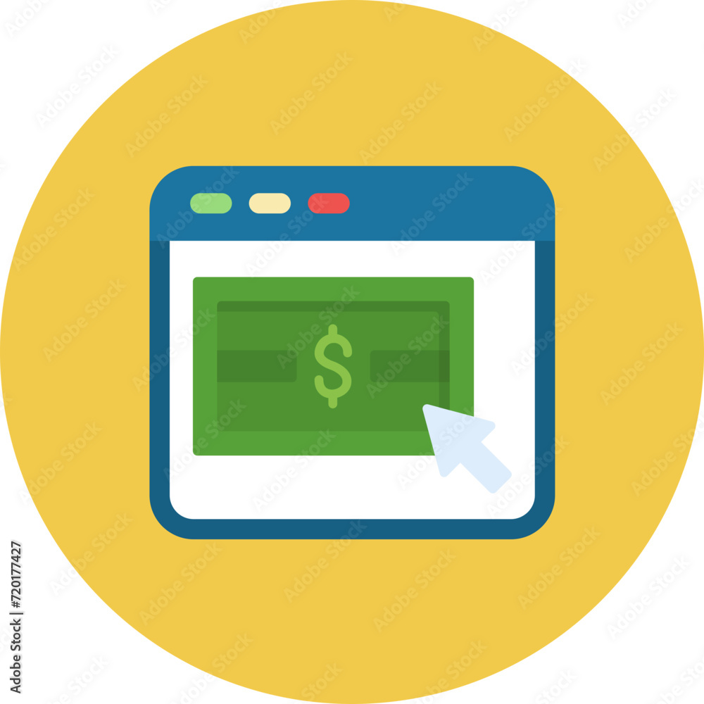 Pay Per Click icon vector image. Can be used for Web Marketing. Pay Per Click icon vector image. Can be used for Web Marketing.