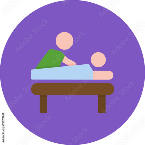 Massage Therapist icon vector image. Can be used for Spa.