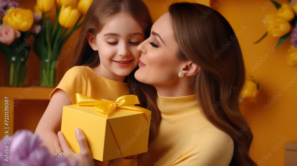 medium shot of a mother loving her daughter made with AI medium shot of a mother loving her daughter made with AI