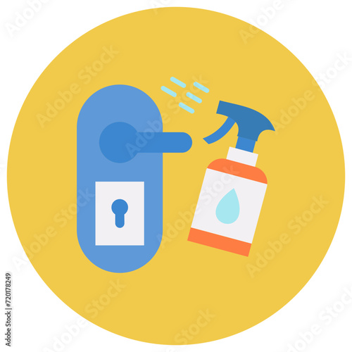 Cleaning Door Handle icon vector image. Can be used for House Cleaning.