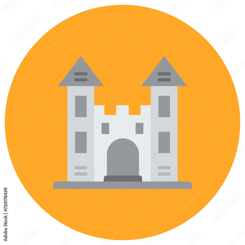 Castle icon vector image. Can be used for Medieval. Castle icon vector image. Can be used for Medieval.