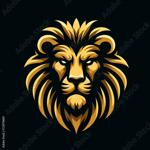 flat vector logo of "lion" ,lion logo ,lion illustration