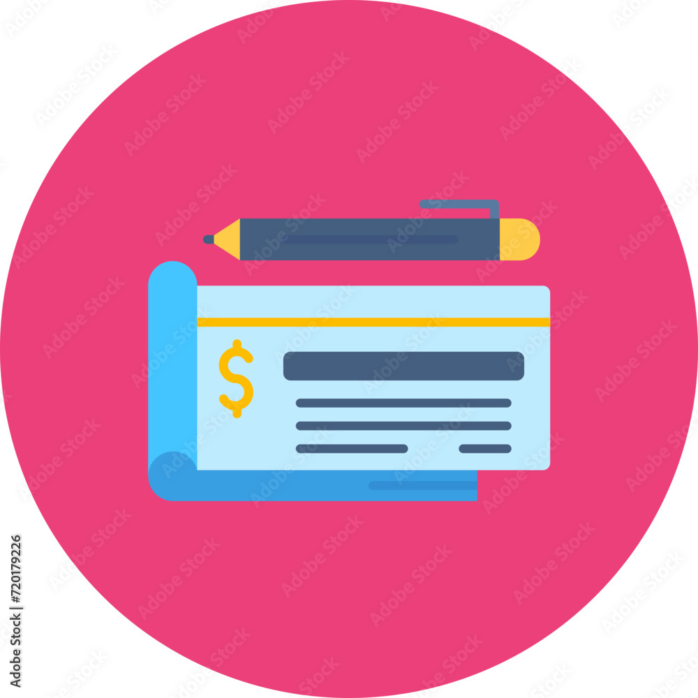 Cheque icon vector image. Can be used for Donations. Cheque icon vector image. Can be used for Donations.