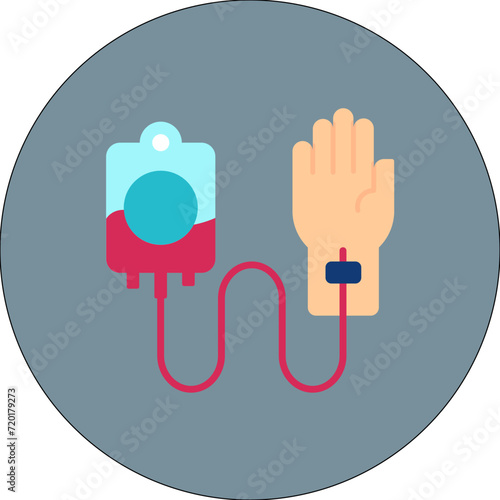 Blood Transfusion icon vector image. Can be used for Donations.