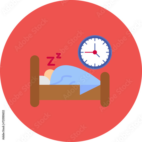 Bed Time icon vector image. Can be used for Time and Date.