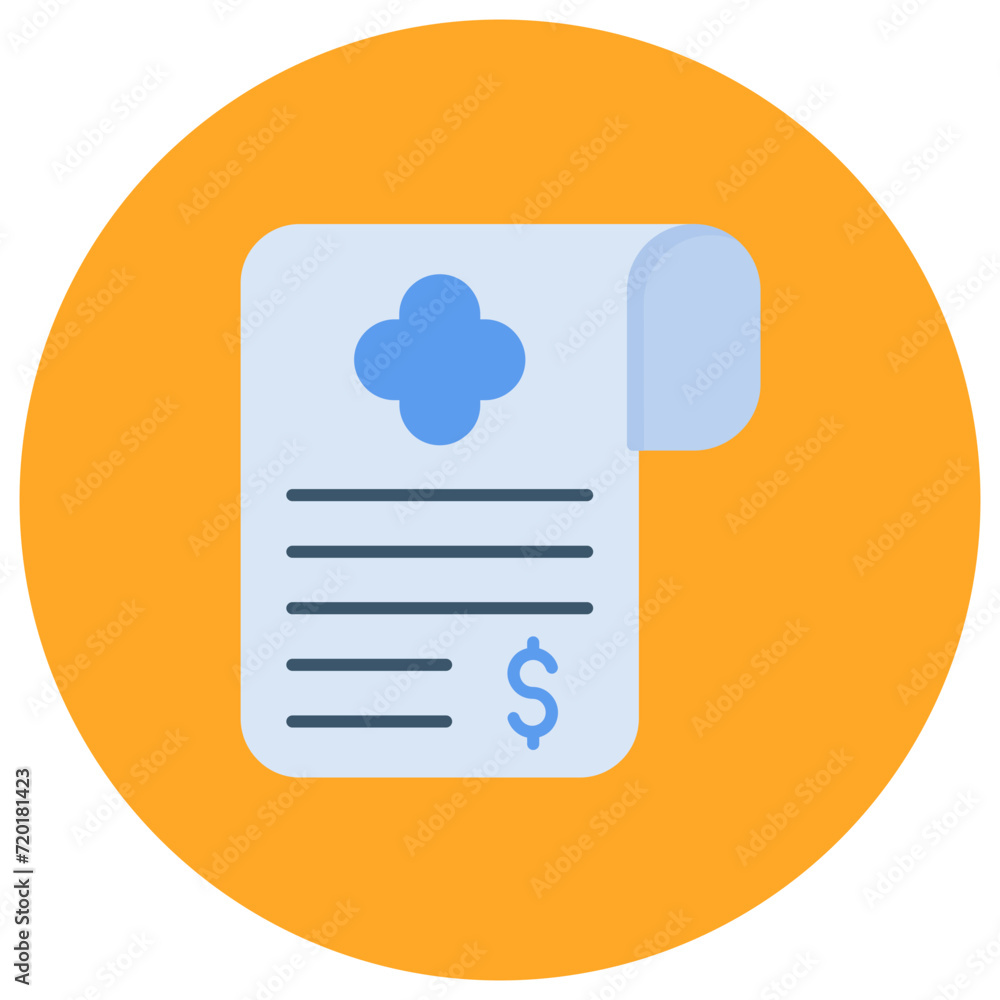 Medical Bill icon vector image. Can be used for Health Checkup. Medical Bill icon vector image. Can be used for Health Checkup.