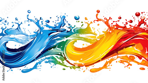 mixed colors crashing together, liquid splash style