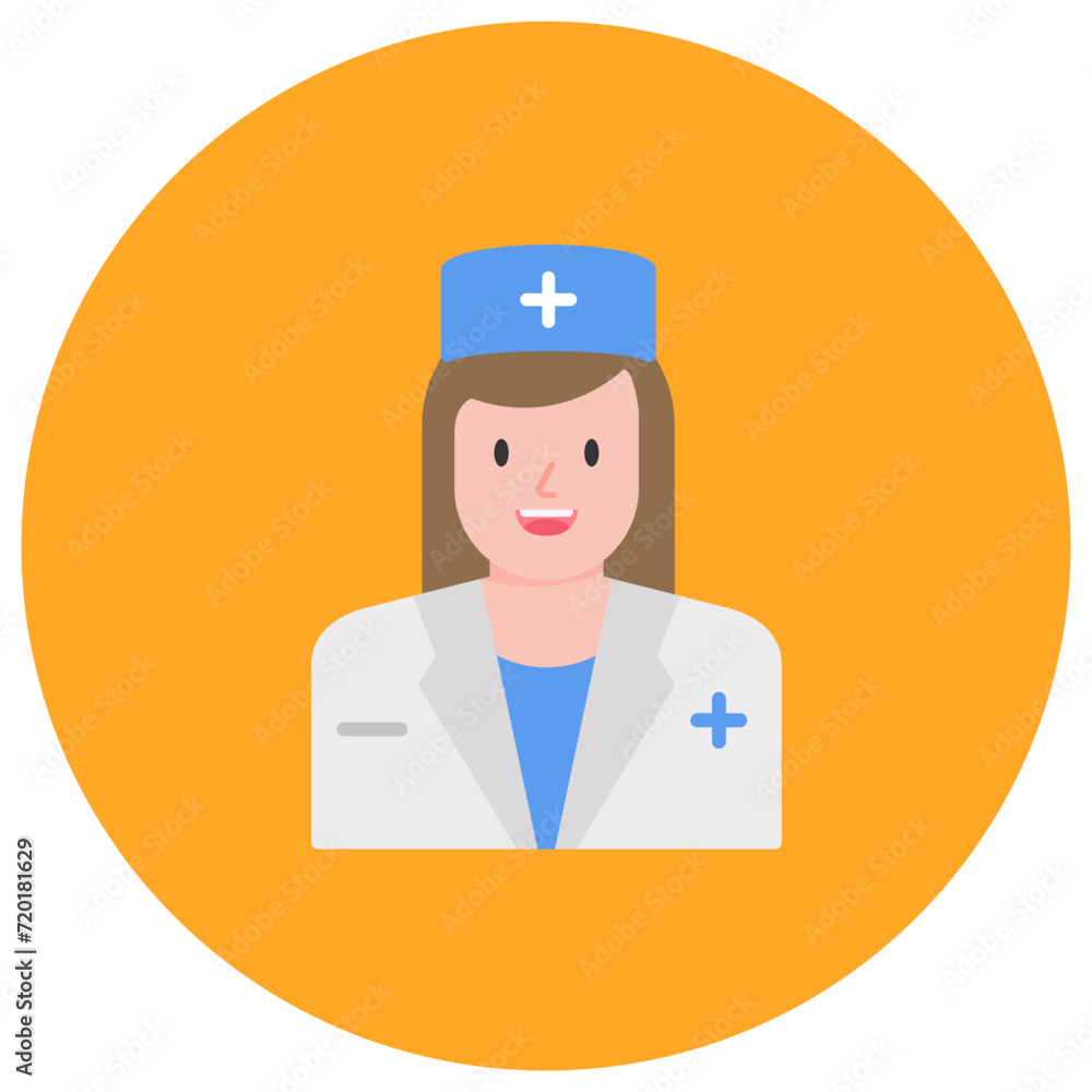 Nurse icon vector image. Can be used for Health Checkup. Nurse icon vector image. Can be used for Health Checkup.