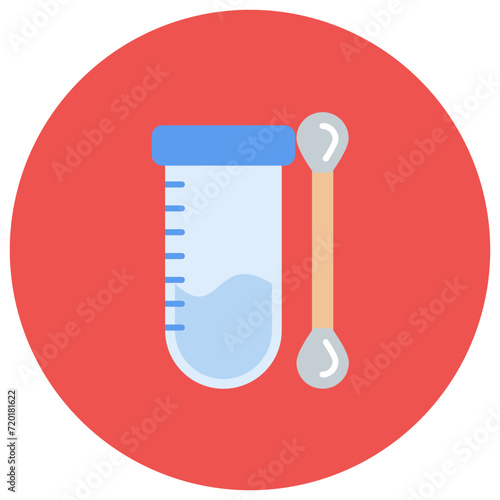 Swab Test icon vector image. Can be used for Health Checkup.